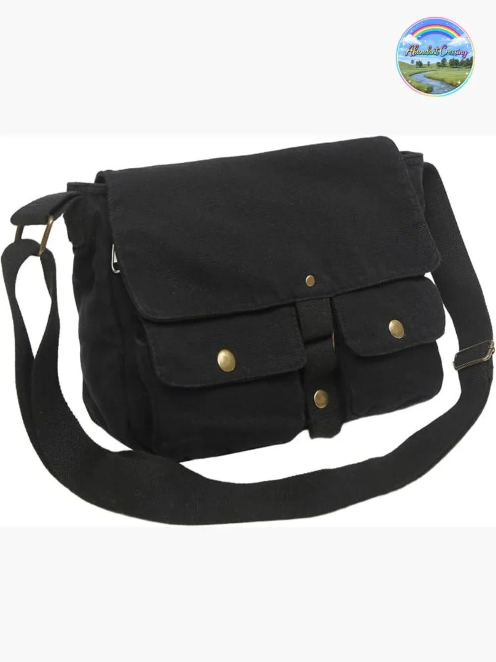 Vintage Canvas Messenger Bag for Men, Crossbody Shoulder Bag